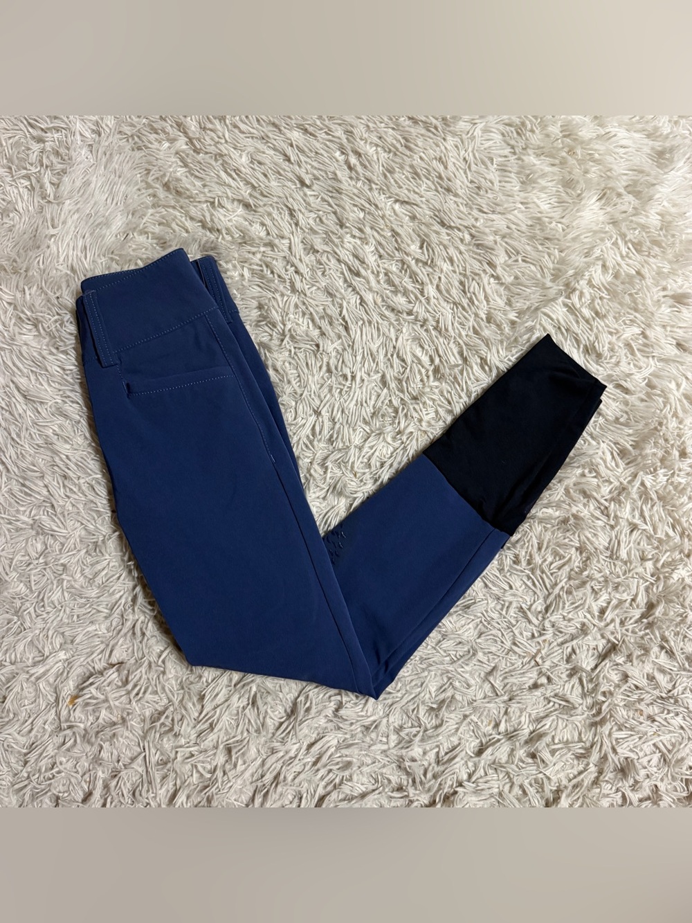 Child’s Size 14R (IT34) Blue Animo Knee Patch Horseback Riding Breeches. Good Co